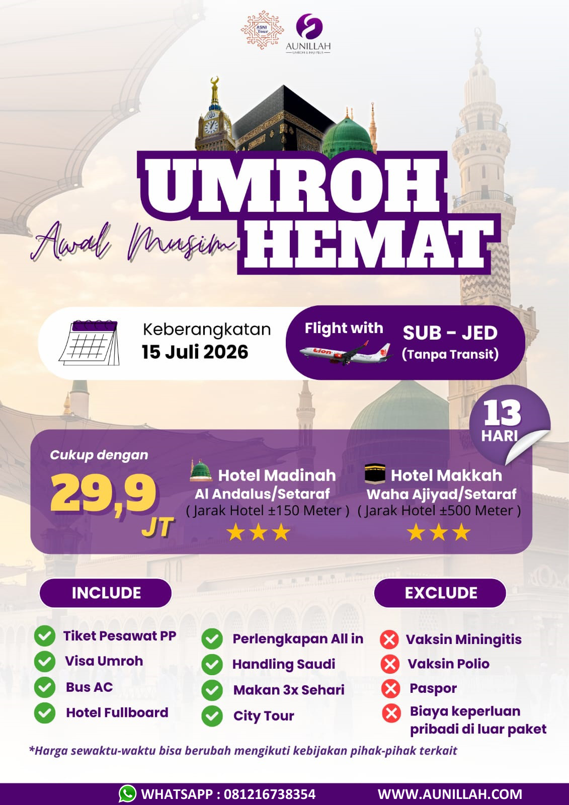 Umroh Hemat Awal Musim 2026