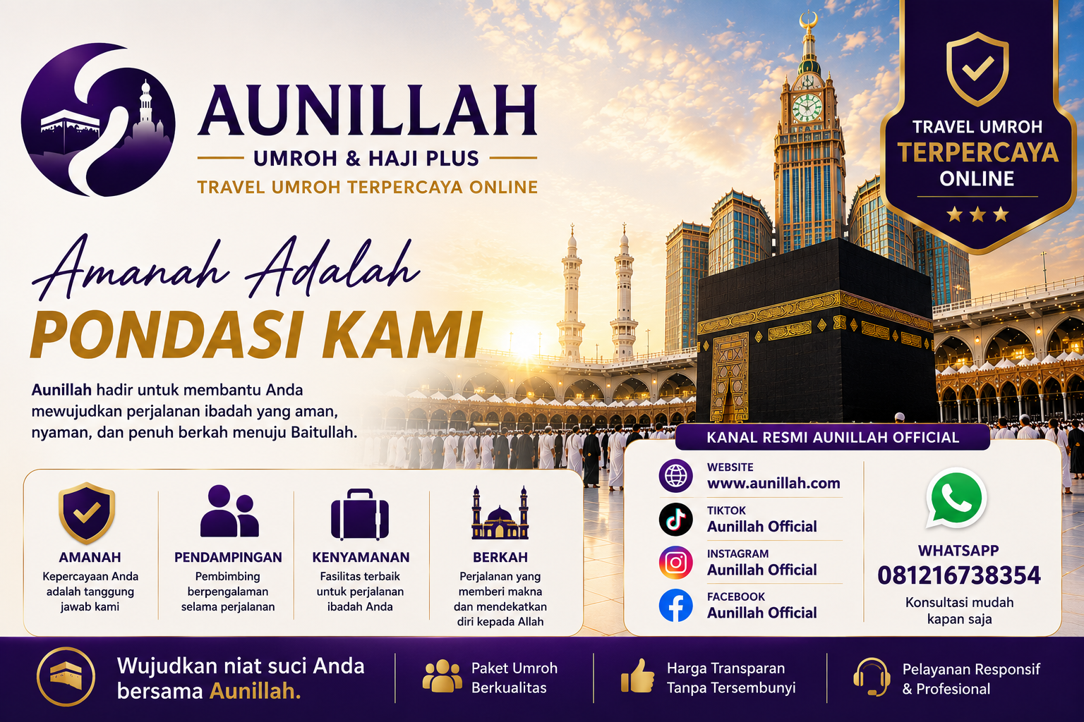 Aunillah Official Featured - Aunillah Umroh dan Haji Plus Aunillah Official – Travel Umroh Terpercaya Online
